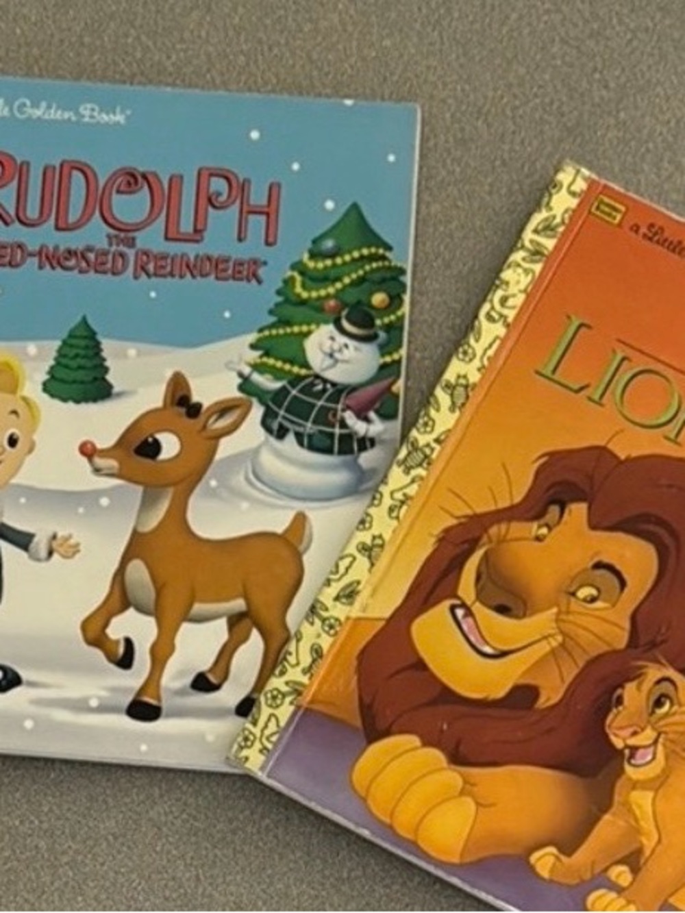 Disney Little Golden Books Collection - 2 classics The Lion King Rudolph